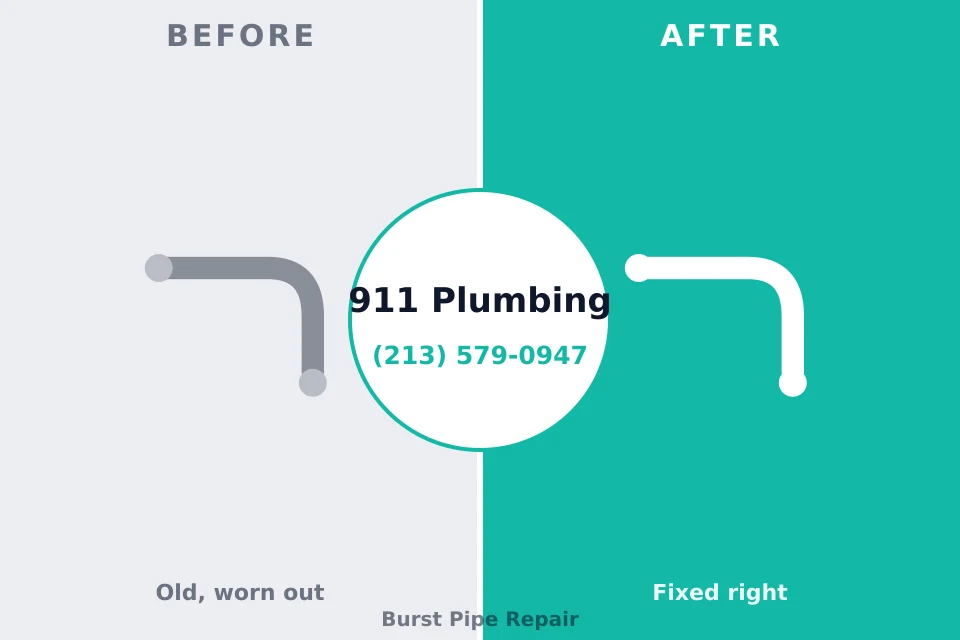 Before and after: plumbing company Exeter, PA